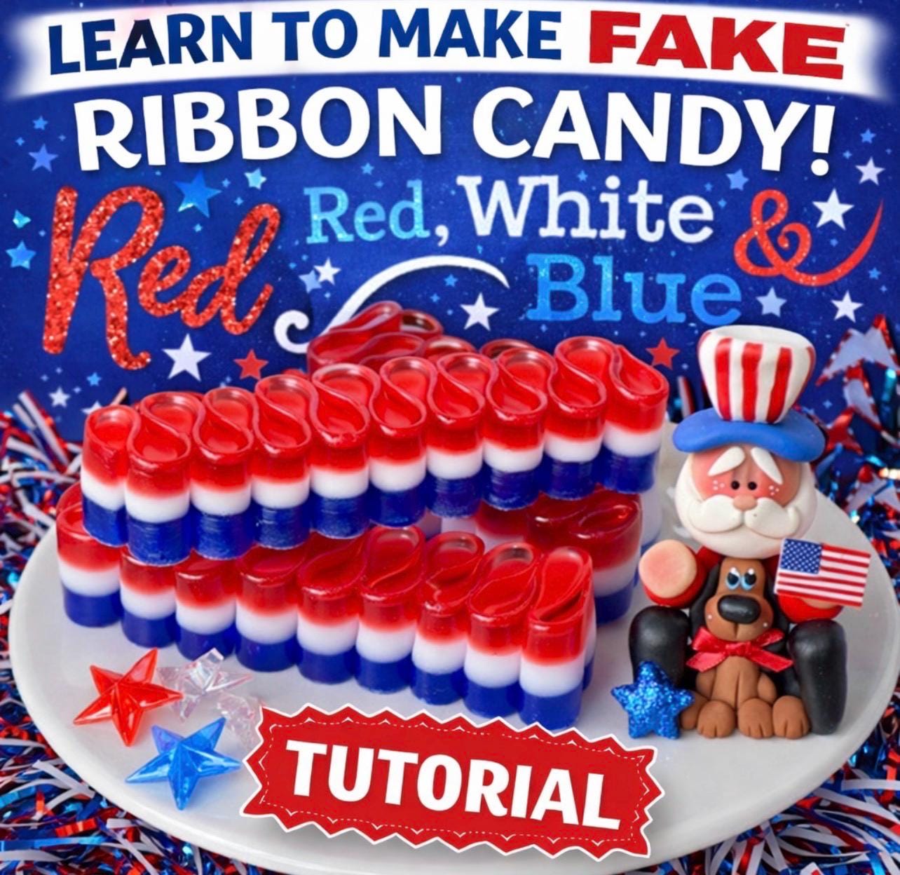 Fake Ribbon Candy Tutorial | Learn to Make Ribbon Candy | DIY Fake Bake ...