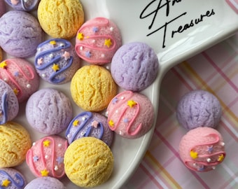 ice cream scoop cabochons | resin realistic ice cream scoop | fake mini ice cream scoops | resin ice cream scoop