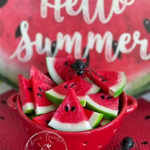 Fake  watermelon slices |watermelon decor |watermelon fruit |summer fake fruit |fake watermelon for props