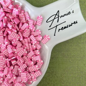 Christmas fake pink candy cane sprinkles | fake Christmas clay sprinkles | Christmas fake bakes