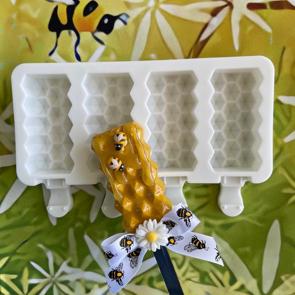 Silicone honeycomb popsicle mold| honeycomb bee silicone mold | fake honeycomb mold