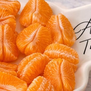 Fake Orange Slices | Realistic Resin Orange Wedges | Fake Fruit | Prop Fruit | Bowl Filler | Tiered Tray Decor | Kitchen Decor | Fake Food image 4