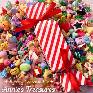 Annie’s Treasures Cabochon Mix – Assorted Resin Craft Embellishments, Fake Bake Supplies, Kawaii Cabochon Grab Bag image 1