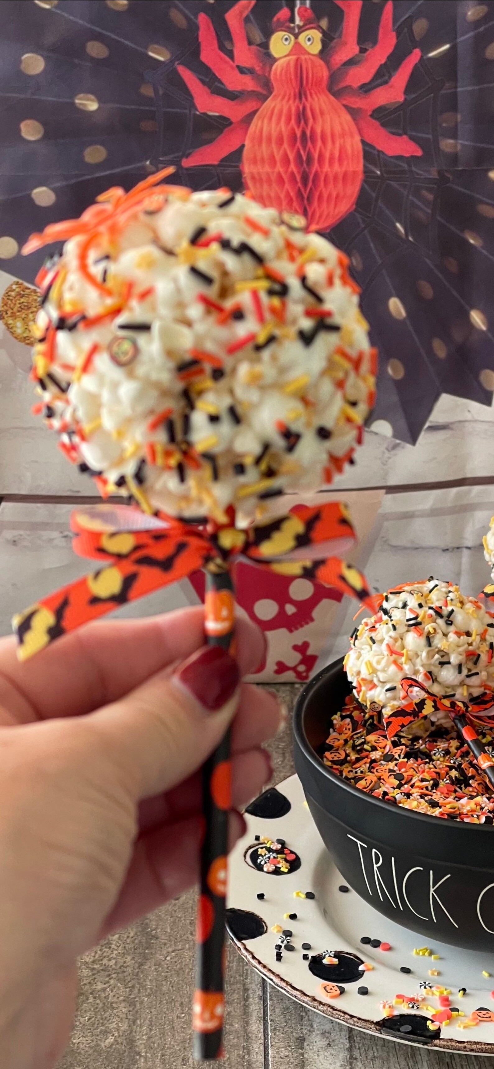 Fake Popcorn Ball for Halloween Realistic Popcorn Ball Etsy