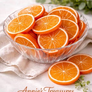 Fake orange slices | fake fruit slices | orange slices fake | fake food prop | fake bake supplies | citrus decor