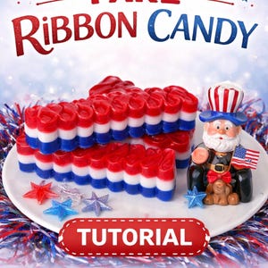 Fake Ribbon Candy Tutorial | Learn to Make Ribbon Candy | DIY Fake Bake Tutorial | Red White Blue Candy | Digital Download For fake candy