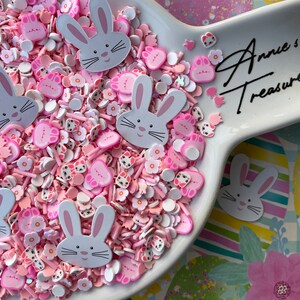 Fake Easter sprinkles| E8 clay easter sprinkles | fake bunny sprinkles |