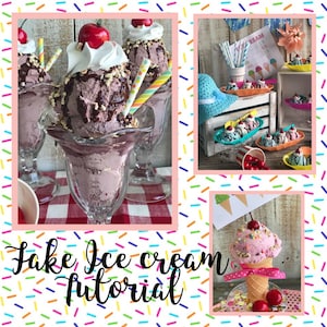Lerne, wie man falsches Eis macht | DIY Eiscreme | Fake Eis Anleitung | Wie man einen Eisbecher und eine Eistüte macht