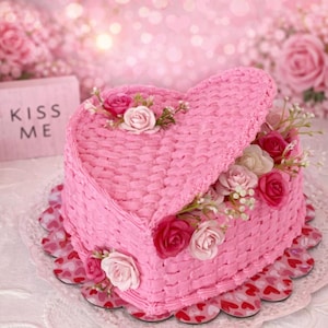 Valentijn hartmand taart tutorial | DIY nep-valentijnstaart | Zelfstudie nep eten