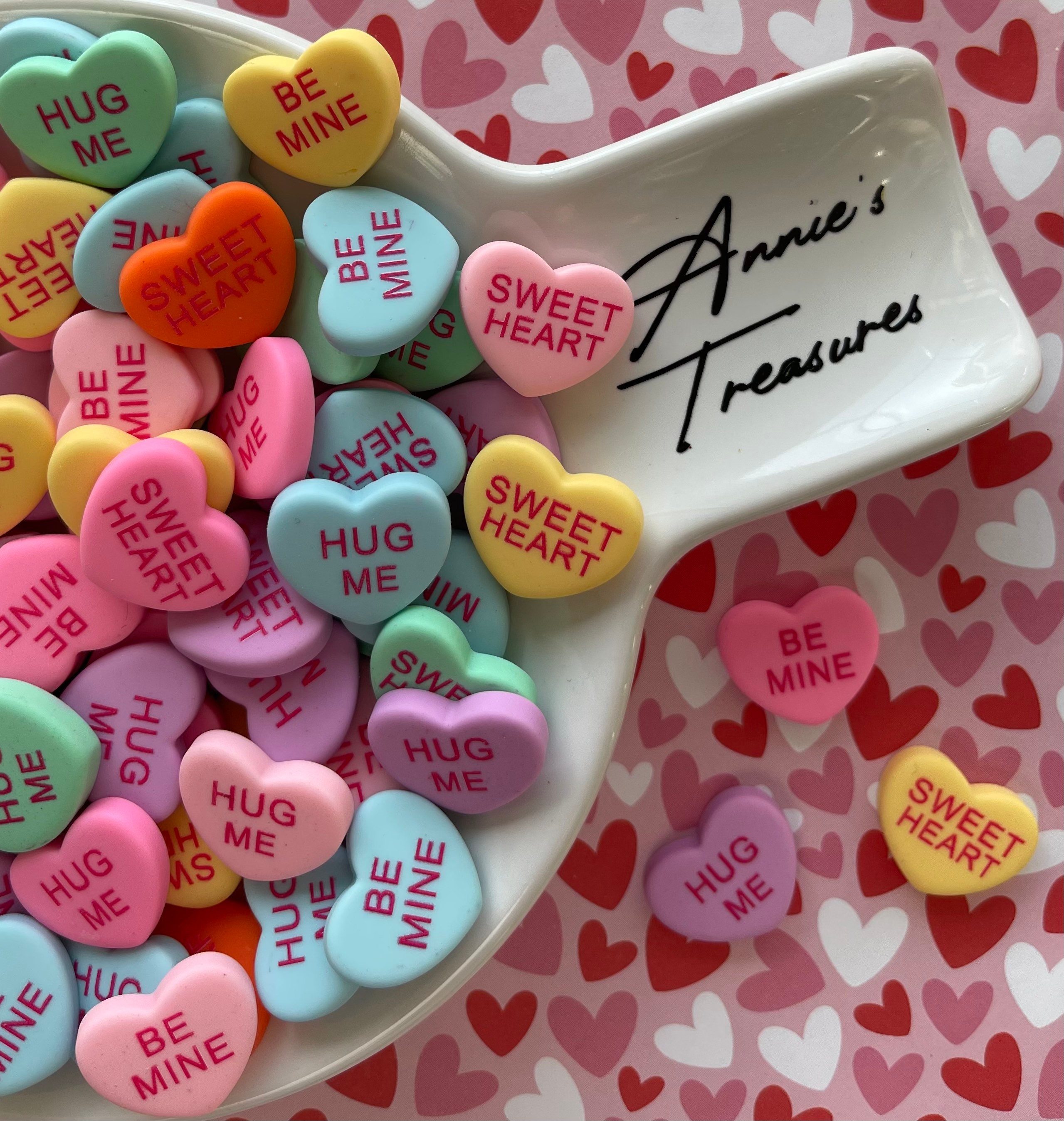 Conversation Hearts Mold, Valentines Hearts, Candy Mold, Silicone Mold,  Valentine Mold, Chocolate Mold 
