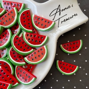 Watermelon cabochons | flatback watermelon | watermelon decor | diy watermelon crafts