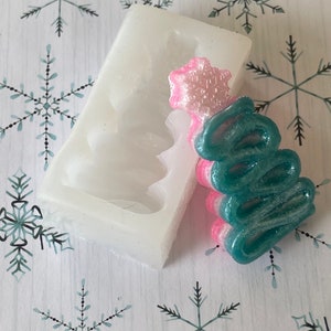 Ribbon tree  candy silicone mold| fake ribbon candy | candle ribbon candy mold | Christmas silicone mold