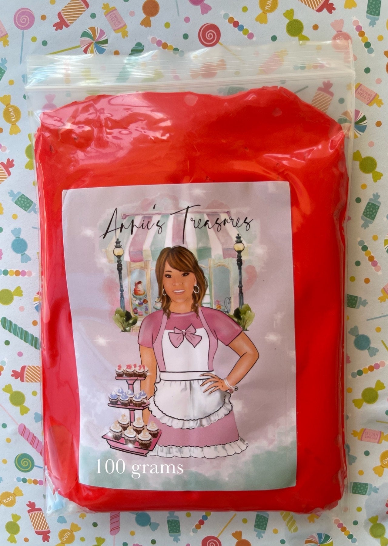Sample bag red  foam clay for crafting | clay for fake baking | red air dry clay