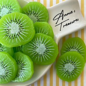 Fake kiwi slices | fake fruit | photo prop food | kiwi slices for home staging | fake food