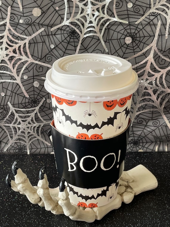 Sunday Deals | Halloween boo coffee to go cups | coffee bar Halloween cups  | Coffee disposable cups |Halloween decor for coffee bar