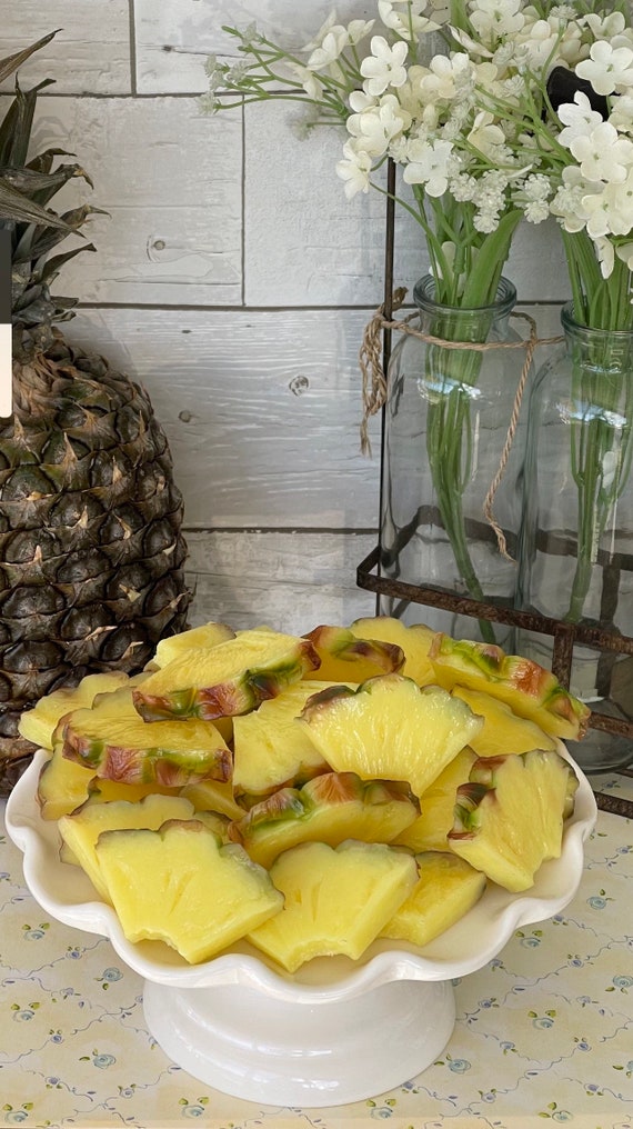Fake Pineapples Slices Realistic Pineapple Pieces fake Etsy