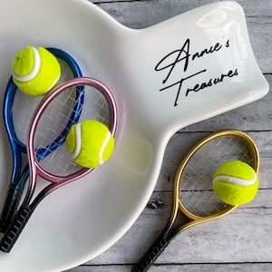 Mini tennis racquet and ball | doll size tennis racquet and ball set | elf props