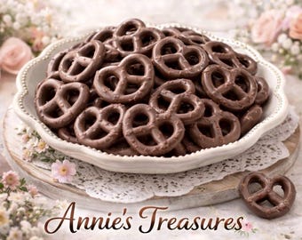 Cabujones de pretzel cubiertos de chocolate / cabujones para repostería falsa / mini pretzels falsos