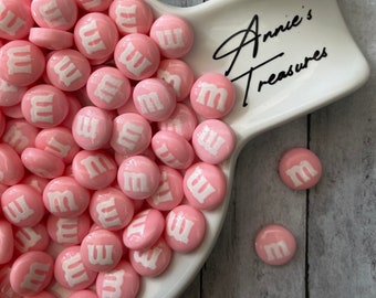 Fake light pink chocolate candy | faux candy cabochons | fake bake supplies |fake bake toppings |candy props |fake candy|