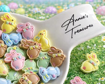 bunny Cabochon  | Easter  cabochons for crafting |fake bake easter supplies | Easter crafting