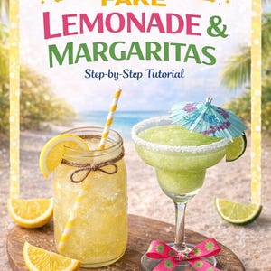 Fake Trink Anleitung | Wie man künstliche Limonade macht | Wie man künstliche Margaritas macht | DIY Fake Getränke | Gefälschte Sommer-Getränke | Realistische Getränke