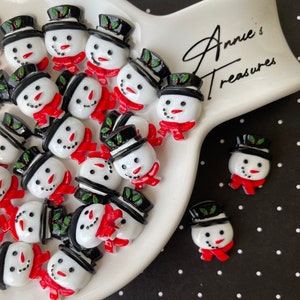 Snowman  Cabochons | Christmas Cabochons | Fake bake supplies | Christmas crafting