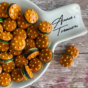 Hamburger cabochons | hamburgers for crafting | food Cabochons | elf hamburger props
