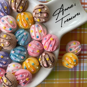 ice cream scoop cabochons | resin realistic ice cream scoop | fake mini ice cream scoops | resin ice cream scoop