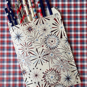 Patriotic  paper drinking straws |Summer  paper straws | flag straws | star straws | 4th July straws