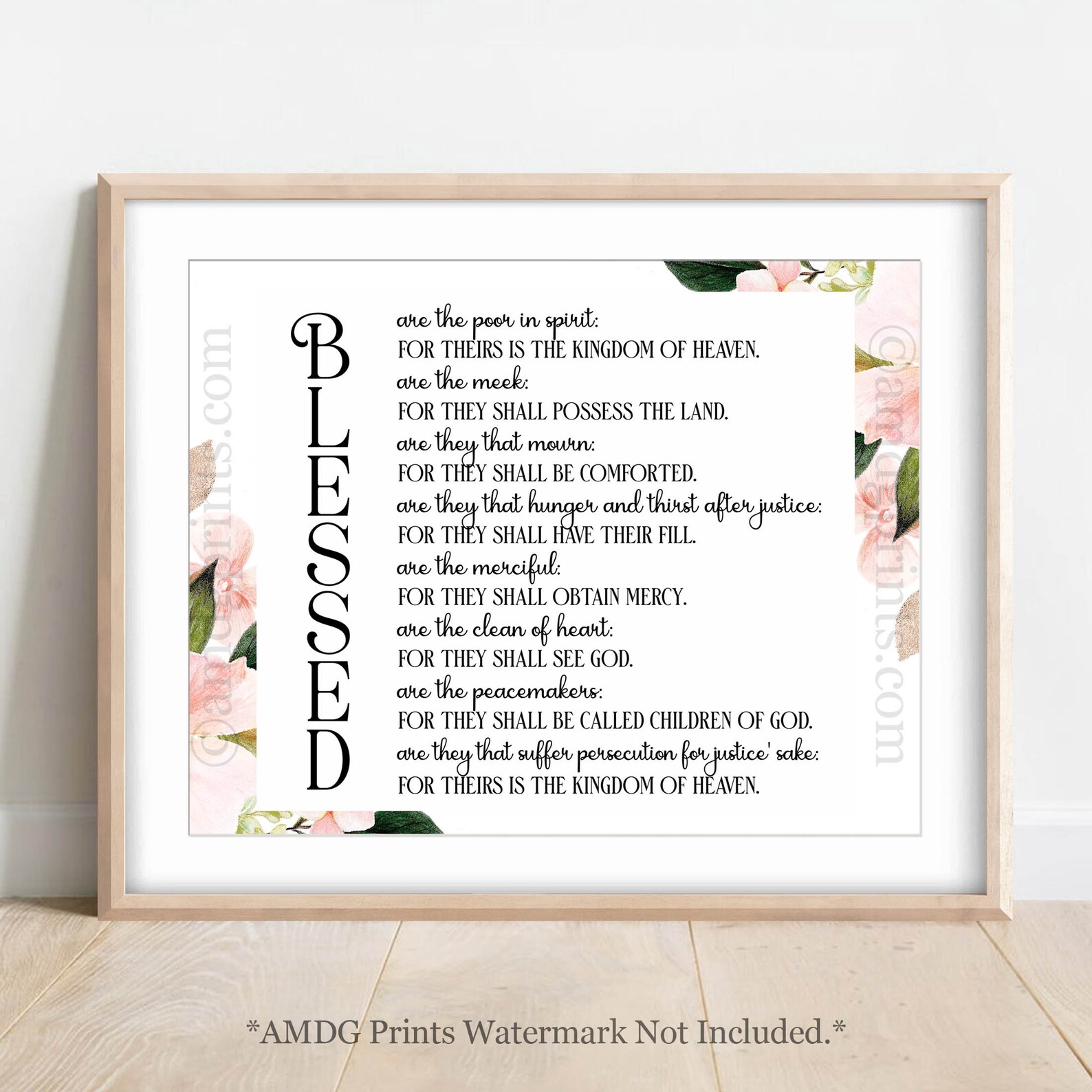 The Beatitudes; Douay Rheims Bible; Bible Verses; Catholic Prints; - Etsy