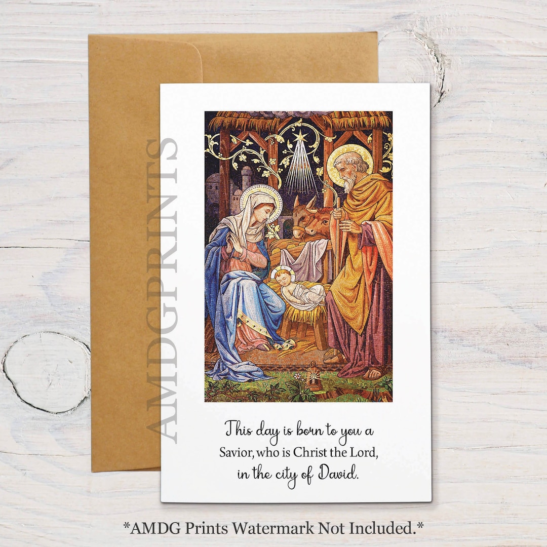 12 Christmas Cards Nativity Scene Christmas Cards City of David Etsy