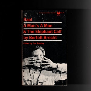 Vintage 1964 Plays of Bertolt Brecht, Baal, A Man&#39;s A Man, The Elephant Calf, Grove Press Paperback