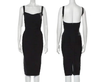 Vintage Herve Leger Bombshell Marilyn Monroe-Style Bandage Midi Dress, XS
