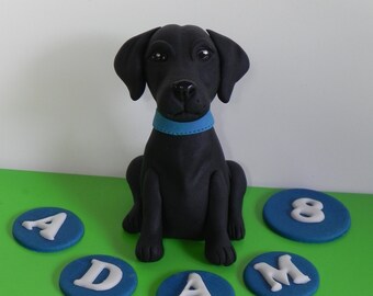 black lab cake topper