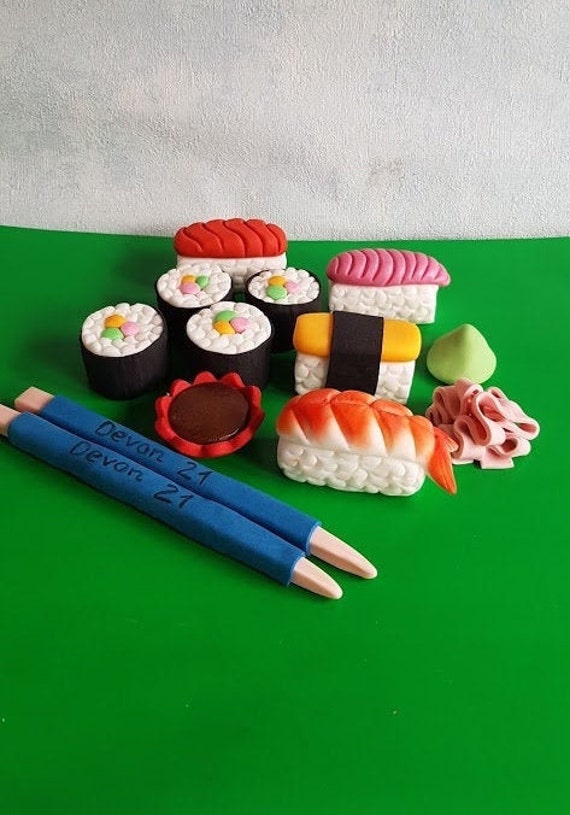 Beste Sushi fondant taart toppers de cake van de verjaardag van de | Etsy FH-71