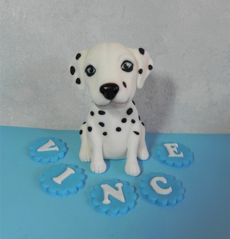 Puppy cake topper fondant dog topper dalmatian topper image 1