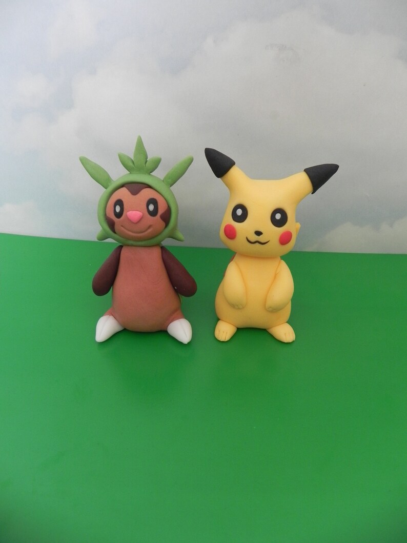 fondant toppers Pokemon inspired cake toppers birthday cake