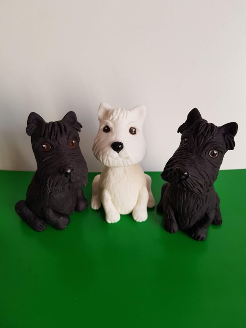 Scottish terrier cake toppers dog figures fondant dogs image 1