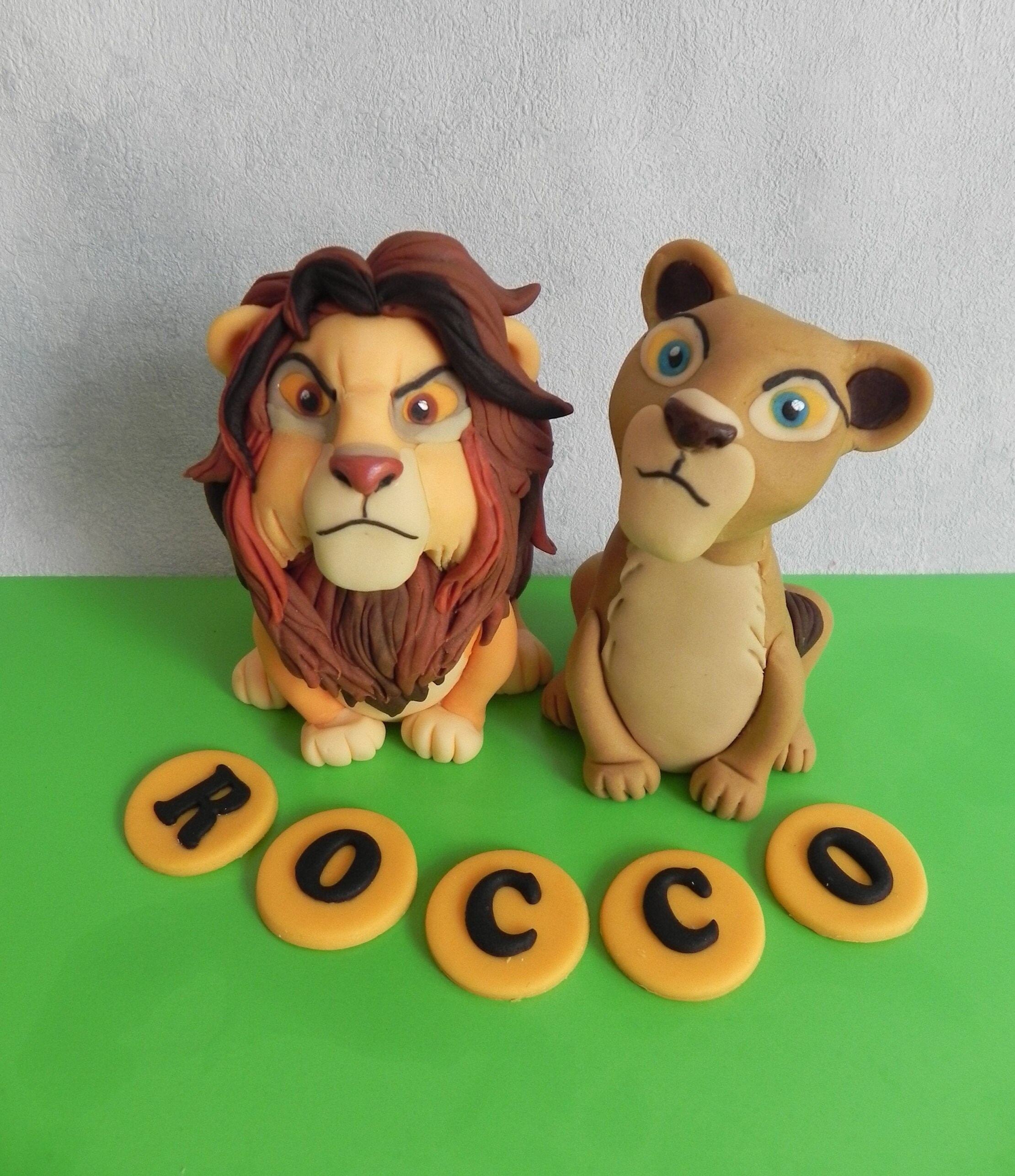 Lion Cake Toppers Fondant Lion Birthday Cake Etsy