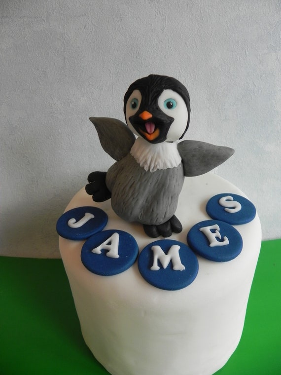 Topper De Gateau De Pingouin Pingouin Fondant Gateau Etsy