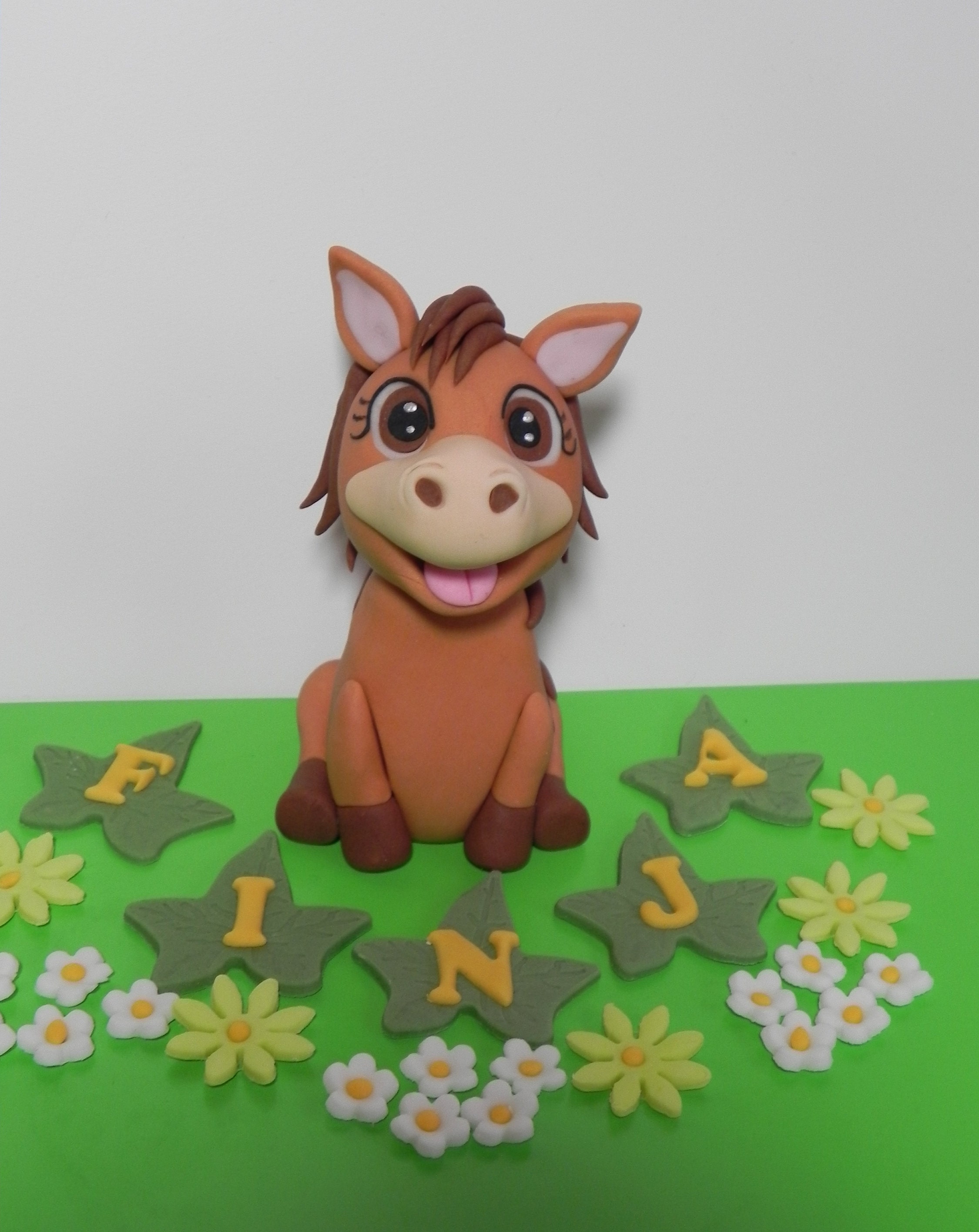 Fondant horse topper horse cake topper baby horse topper | Etsy