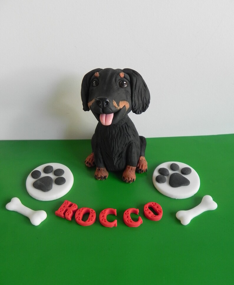 fondant dog topper