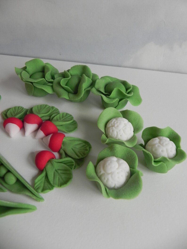 Vegetable cake toppers fondant veggies cake toppers Etsy