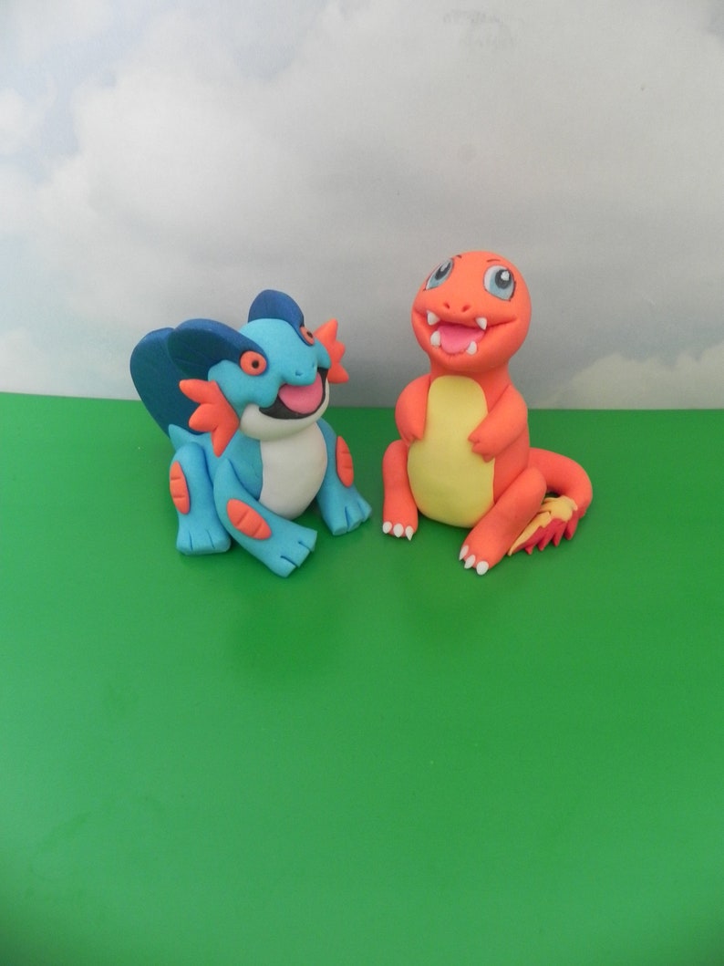 fondant toppers Pokemon inspired cake toppers birthday cake