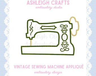 Vintage Sewing Machine Appliqué Embroidery Design