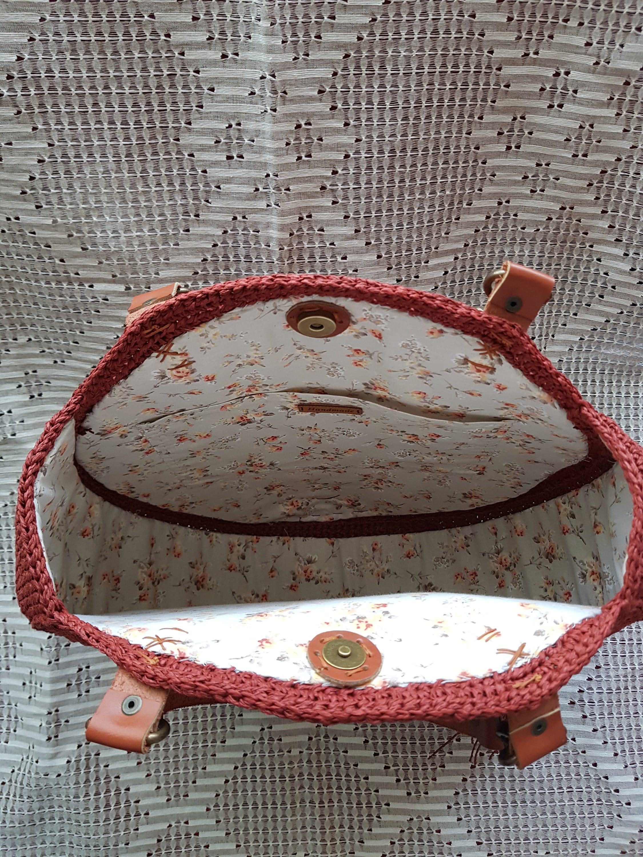 Paper Straw Shoulder Round Bag With Real Leather Handles Etsy UK