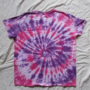 XL Violet and Pink Tye Dye Tshirt Adult Unisex size image 3