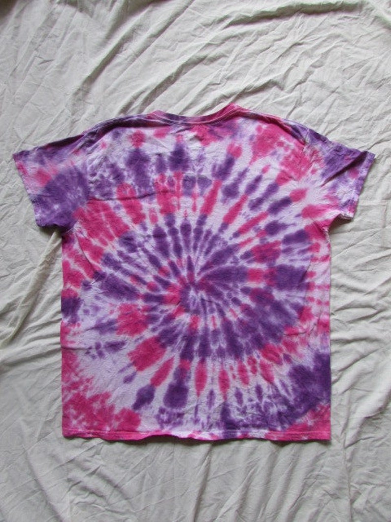 XL Violet and Pink Tye Dye Tshirt Adult Unisex size image 3