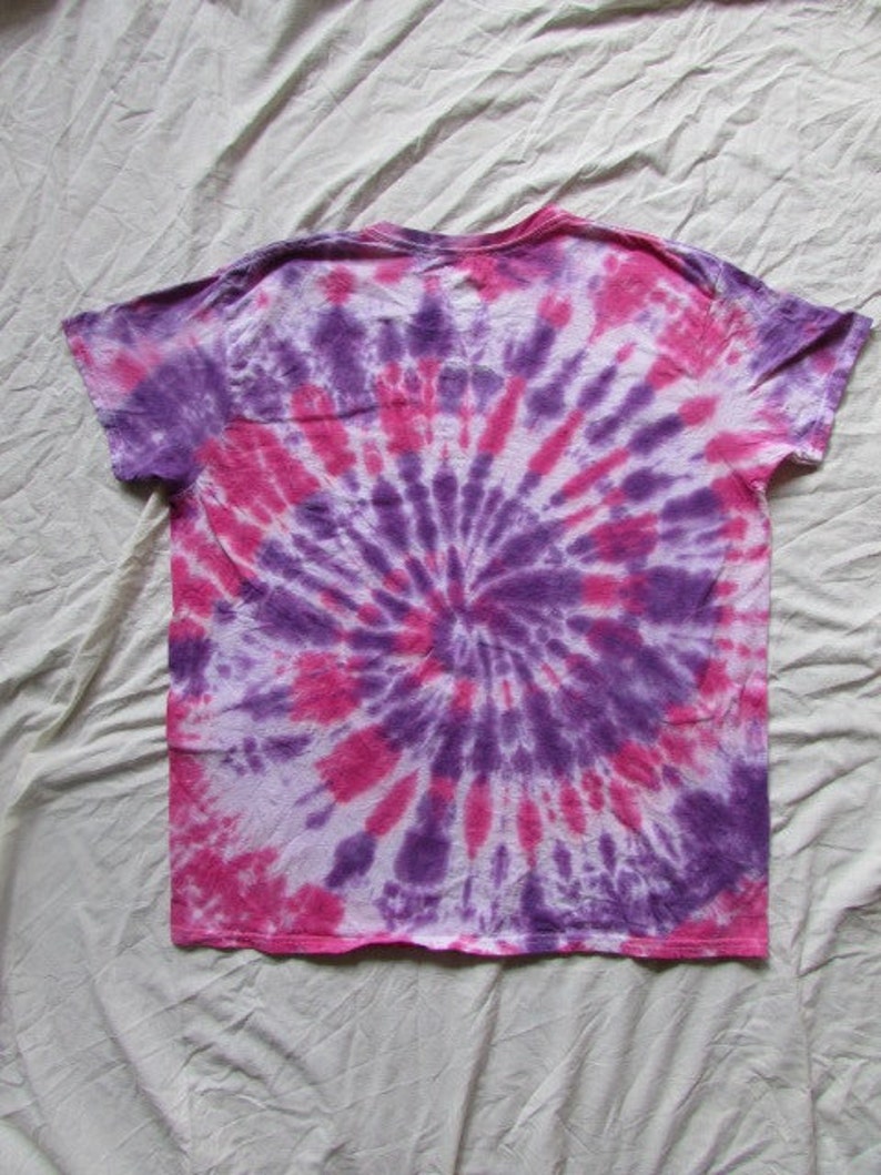 XL Violet and Pink Tye Dye Tshirt Adult Unisex size image 4