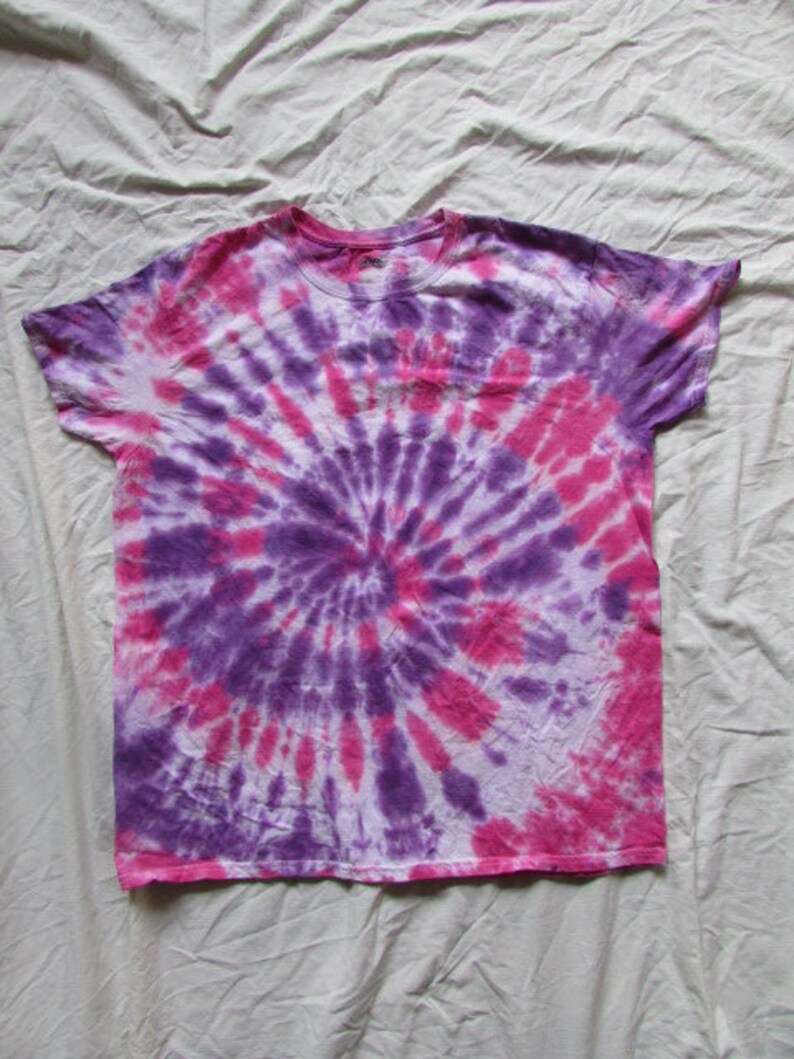 XL Violet and Pink Tye Dye Tshirt Adult Unisex size image 1